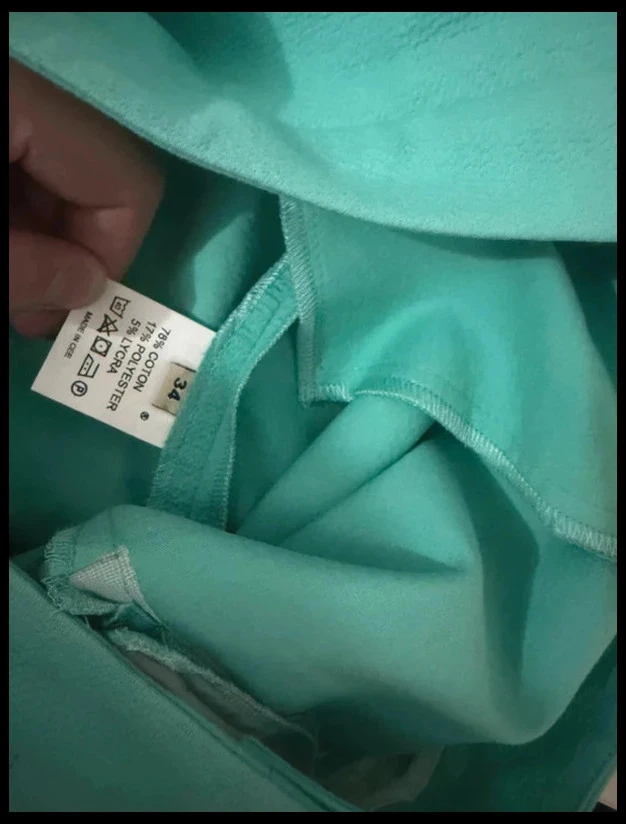 Lola Paris Turquoise Mint Green Straight Skirt XS Size 34 – photo 5